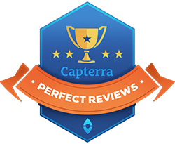 Capterra top ratings and best review badge for salon software
